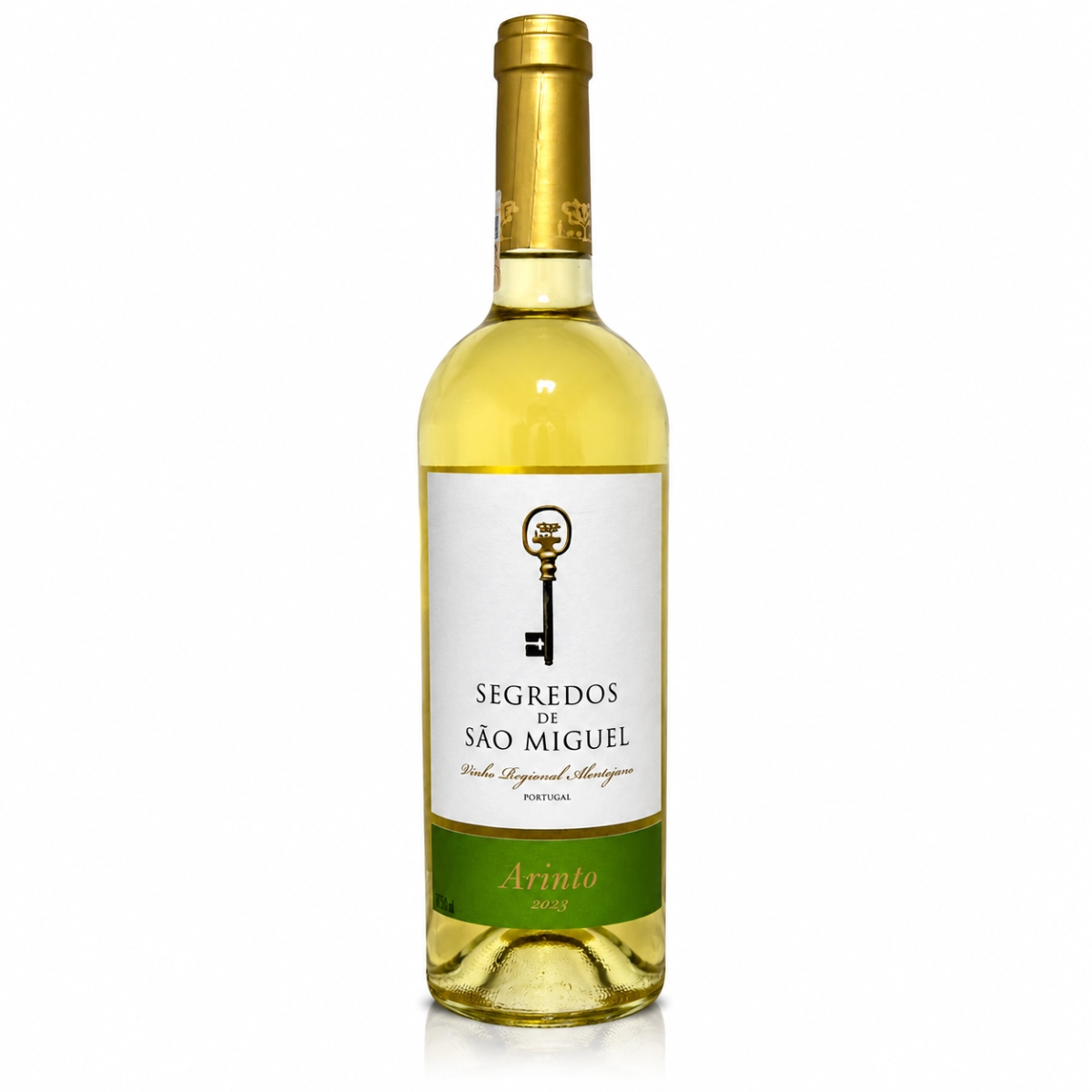 Vinho S. Miguel Arinto, vinho branco fresco com notas cítricas e mineralidade suave, ideal para peixes, mariscos e refeições leves.