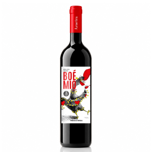 Boémio Tinto, vinho tinto elegante com notas de frutas vermelhas maduras e especiarias, ideal para carnes, massas e pratos tradicionais.