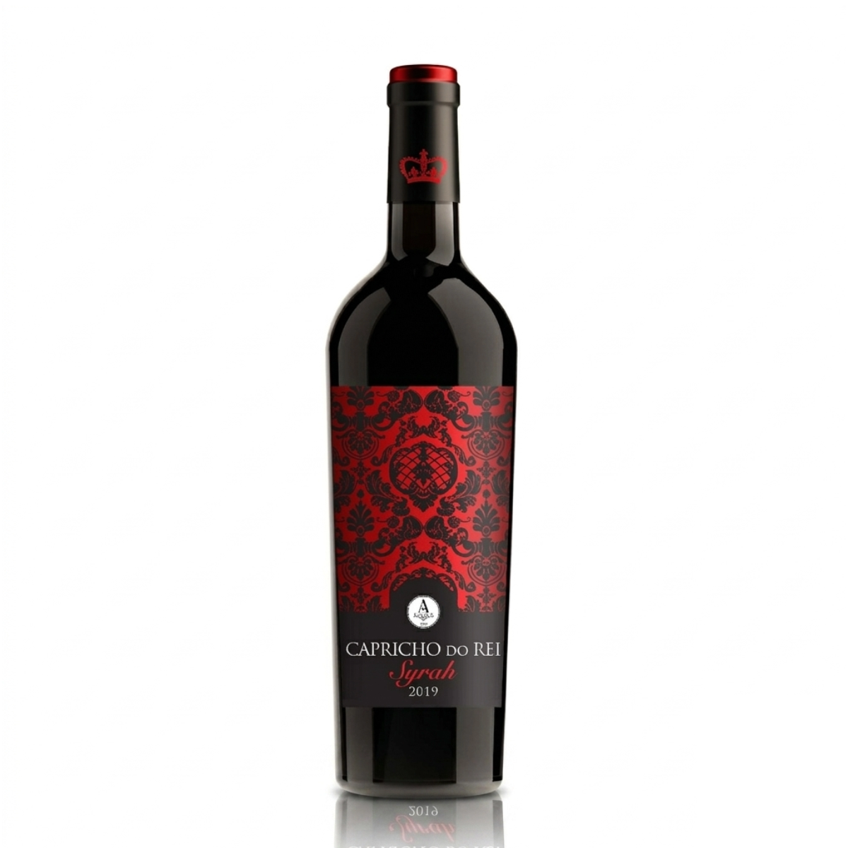Capricho do Rei Syrah é um vinho tinto encorpado e elegante, com notas de frutas negras, especiarias e toque subtil de carvalho.