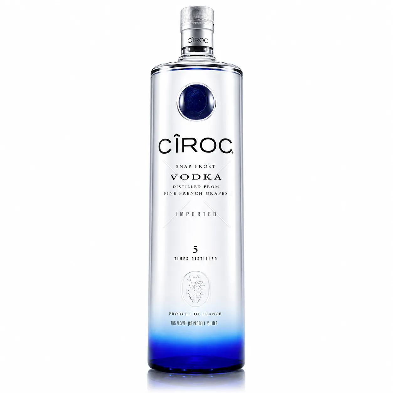 Garrafa de Cîroc Vodka 75cl premium francesa com design elegante