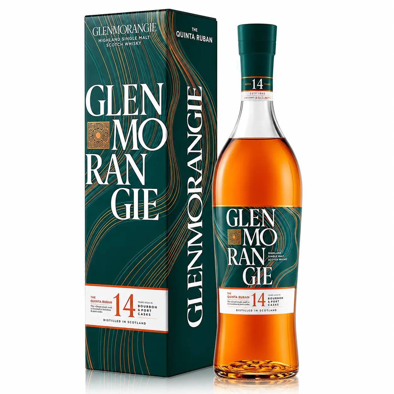 Garrafa de Glenmorangie Quinta Ruban 14 Anos 70cl