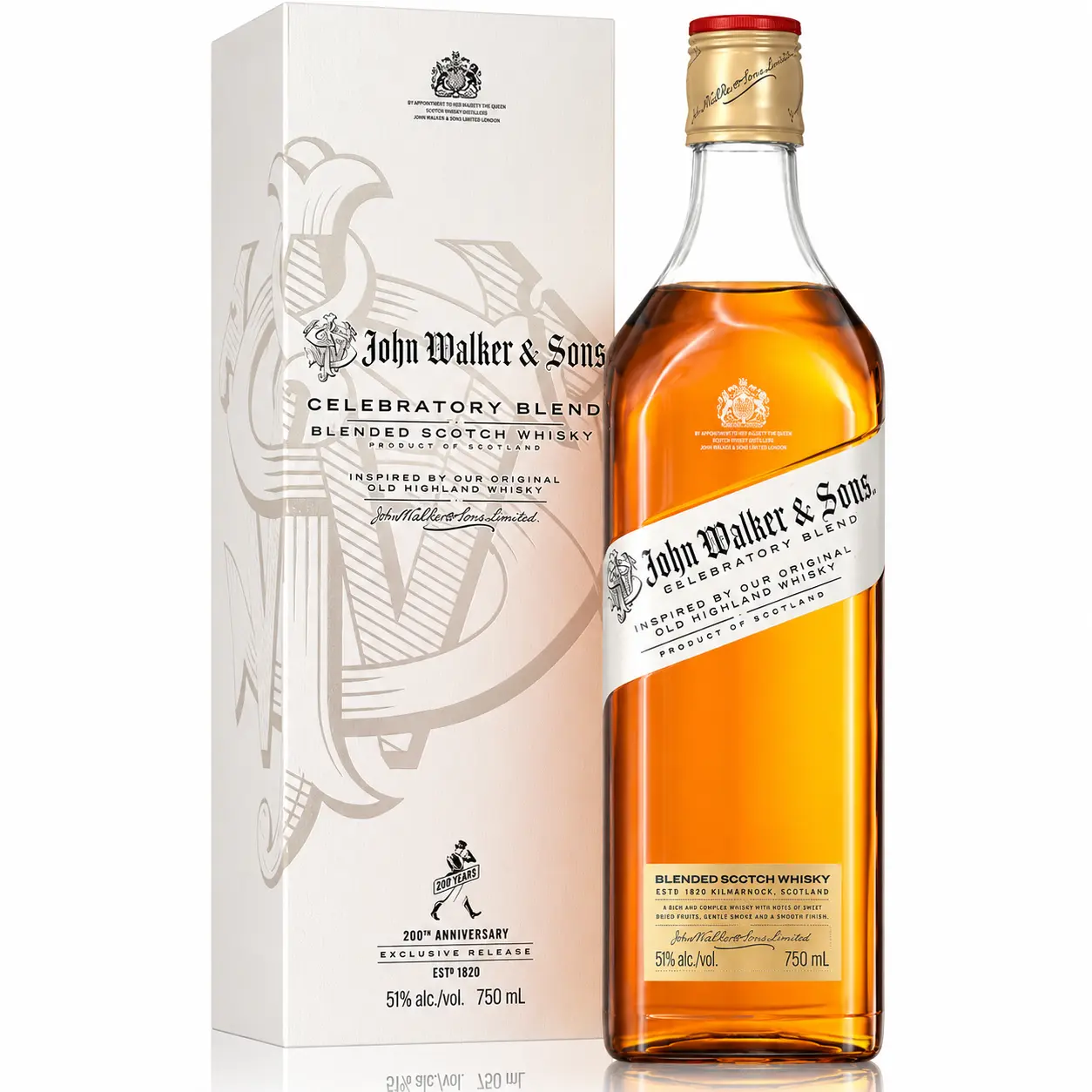 Garrafa de Johnnie Walker & Sons Celebratory Blend 75cl