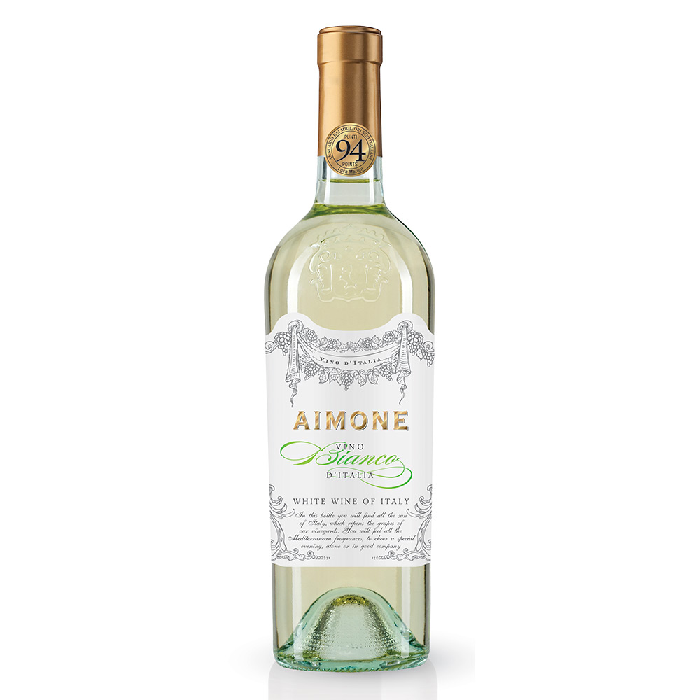 Garrafa de vinho Aimone Vino Bianco
