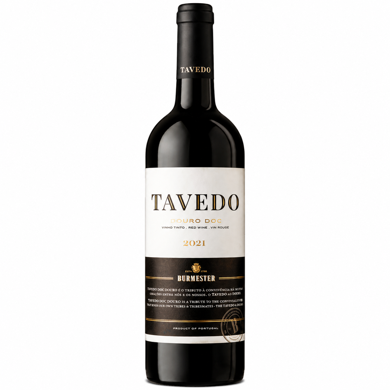 Garrafa de vinho Tavedo Tinto Casa Burmester