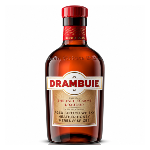 Drambuie Liqueur, licor escocês premium com notas de mel, ervas aromáticas e whisky malt, ideal para cocktails e degustação sofisticada.