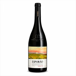 Esporão Reserva Tinto, Vinho encorpado com notas de frutas maduras e especiarias, perfeito para acompanhamentos de carnes.
