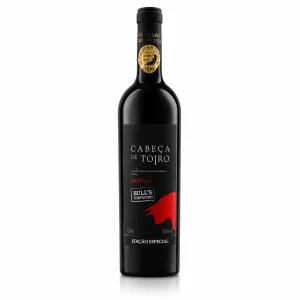 Garrafa de Vinho Cabeça de Toiro Bull's Temptation Tinto em fundo neutro