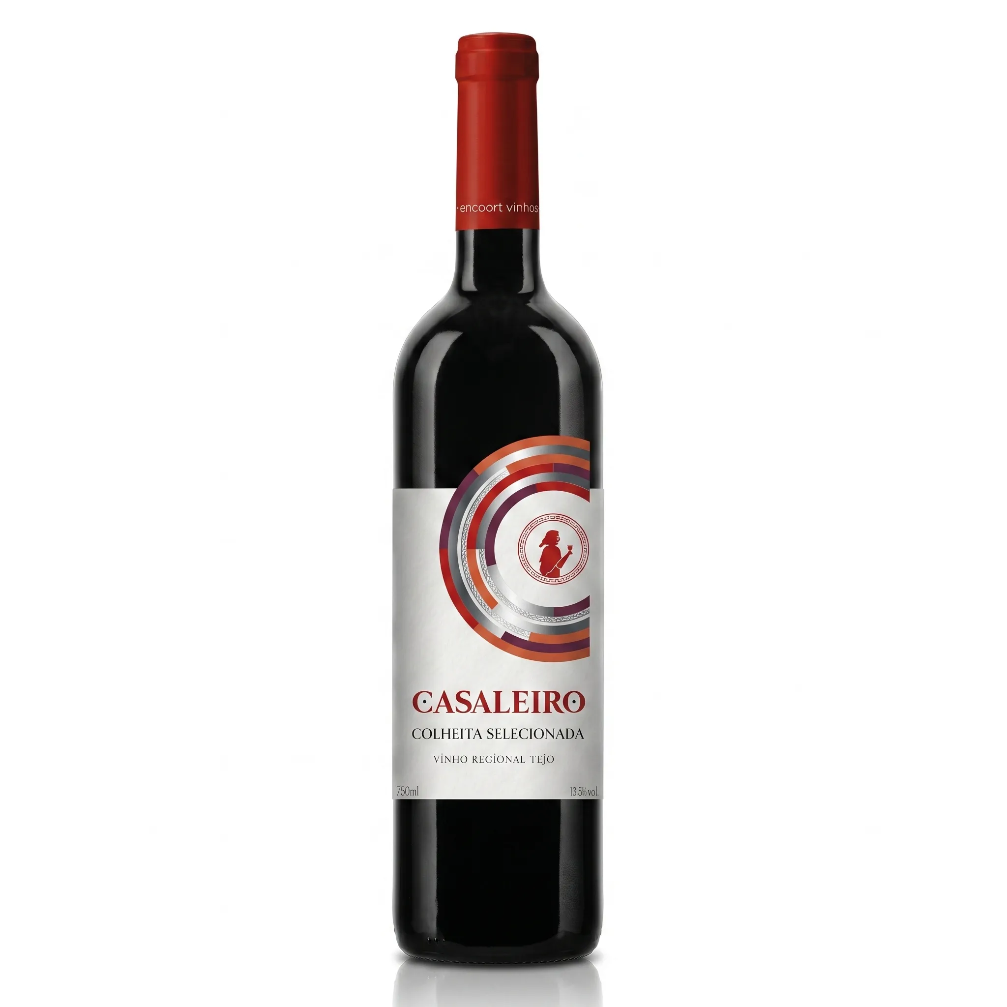 Garrafa do Vinho Casaleiro Colheita Selecionada Tinto em fundo branco