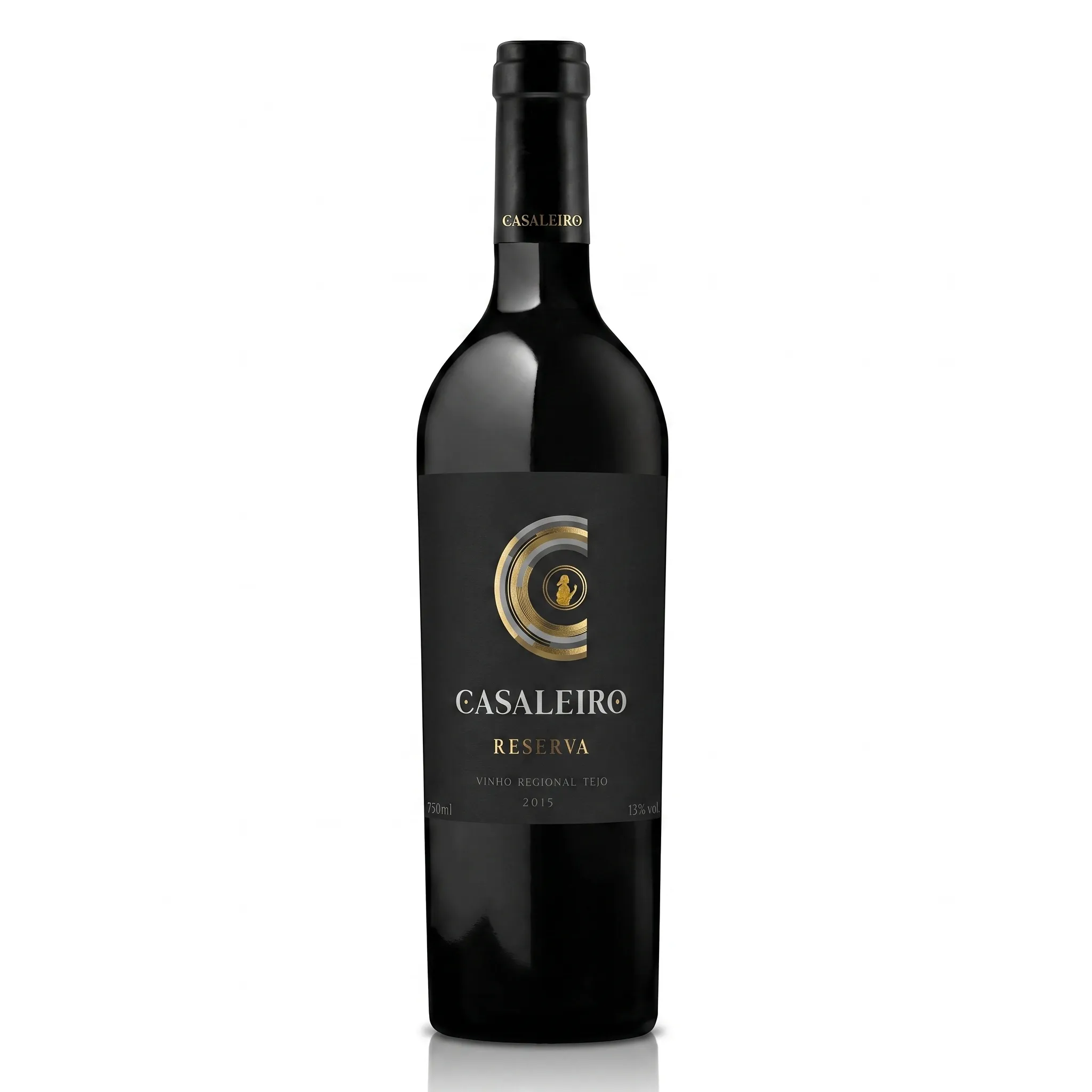 Garrafa de Vinho Casaleiro Reserva Tinto com rótulo premium