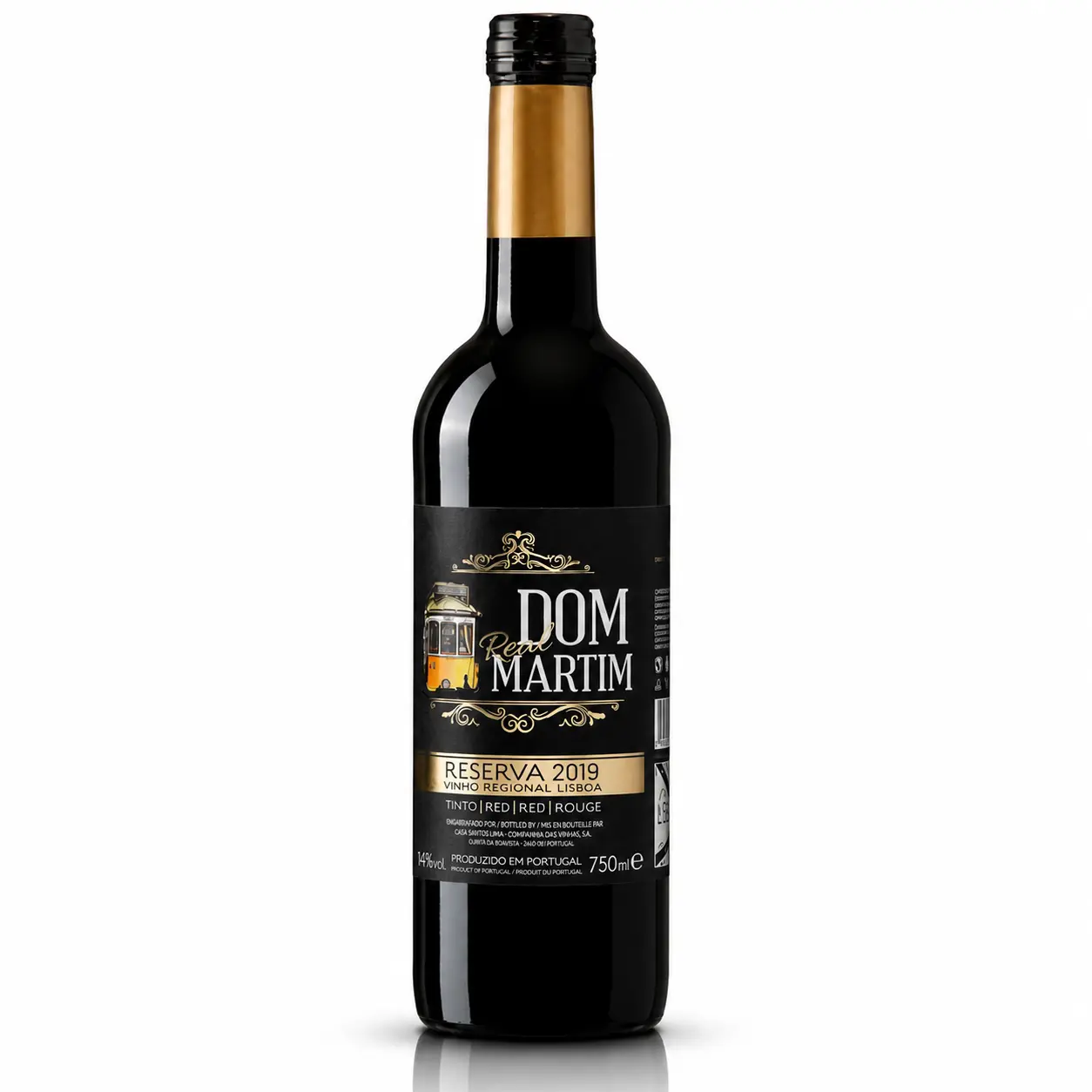 Garrafa de Dom Martim Reserva de 750ml, vinho tinto.