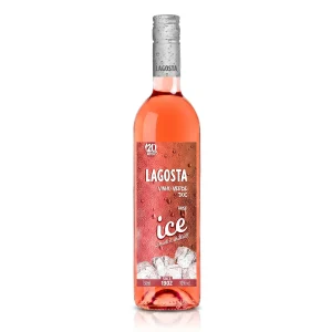 Garrafa de Vinho Lagosta ICE Verde Rosé com design moderno em fundo branco