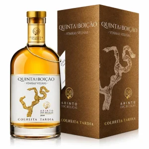 Garrafa do Vinho Quinta do Boição Colheita Tardia em fundo neutro