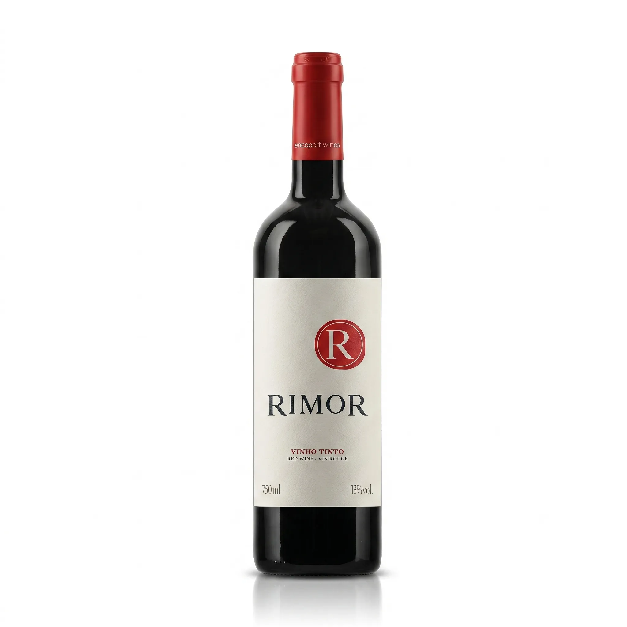 Garrafa de Vinho Rimor Tinto com rótulo clássico e design elegante
