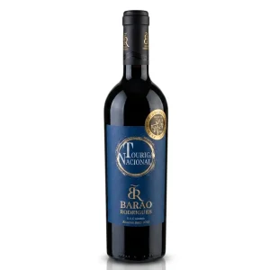 Garrafa do Vinho Barão Rodrigues Touriga Nacional Reserva Tinto 2015 com rótulo premium em destaque
