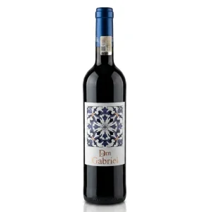 Garrafa do Vinho Dom Gabriel Colheita Tinto 2023 com rótulo frontal em destaque.